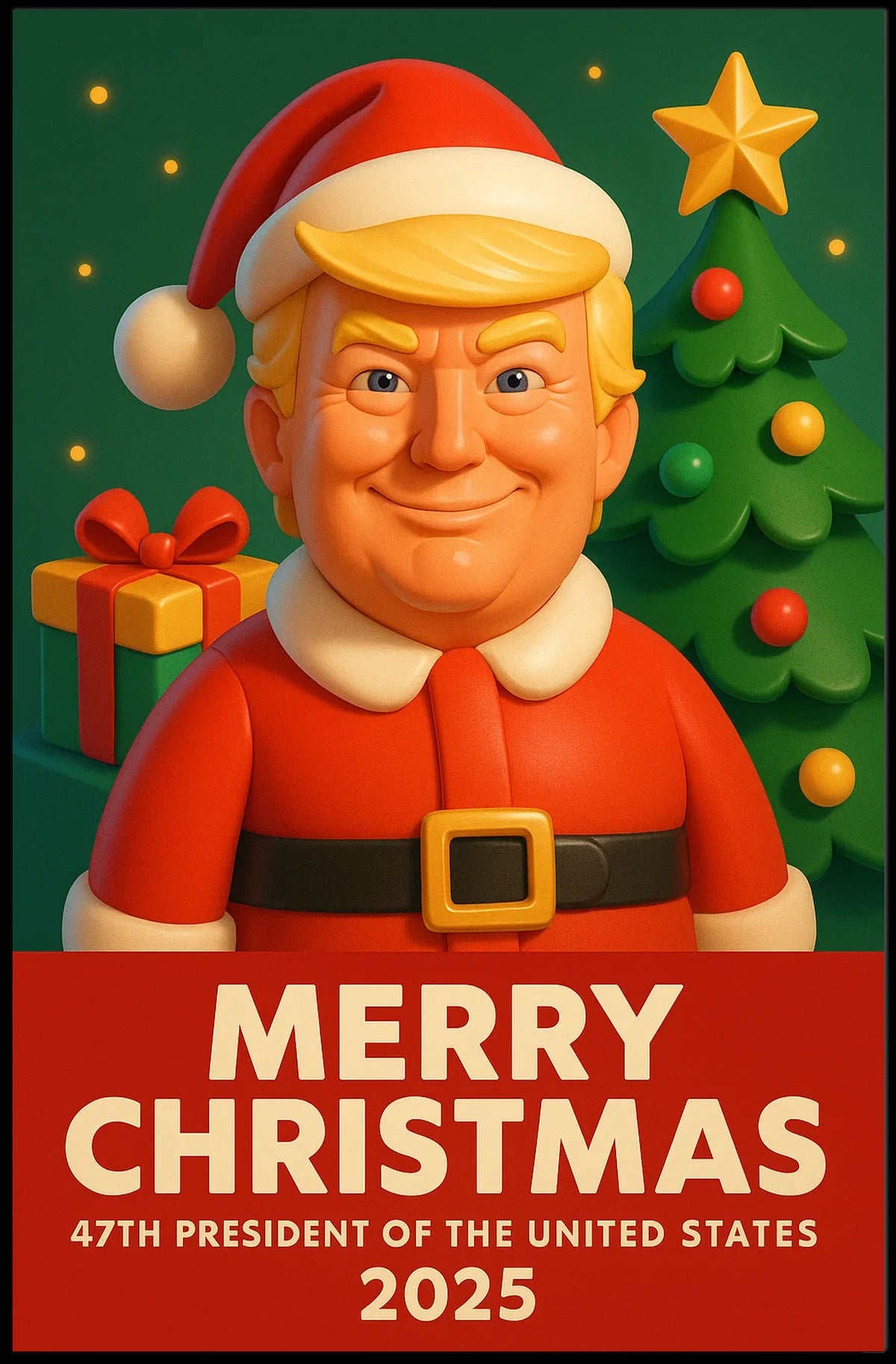 Santa Claus 2025 Presidential Christmas Political Poster