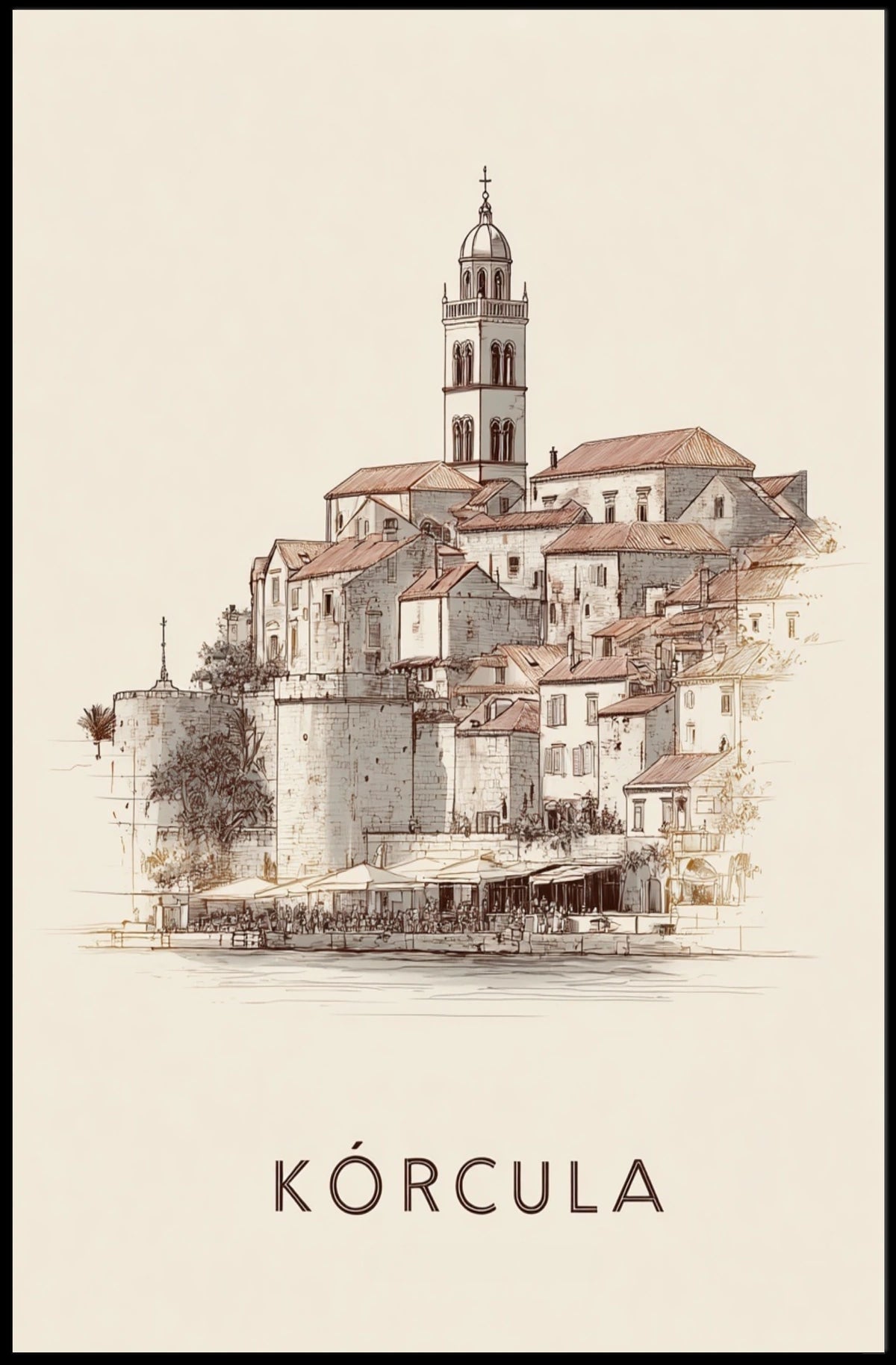 Korฤula A Timeless Cityscape Poster