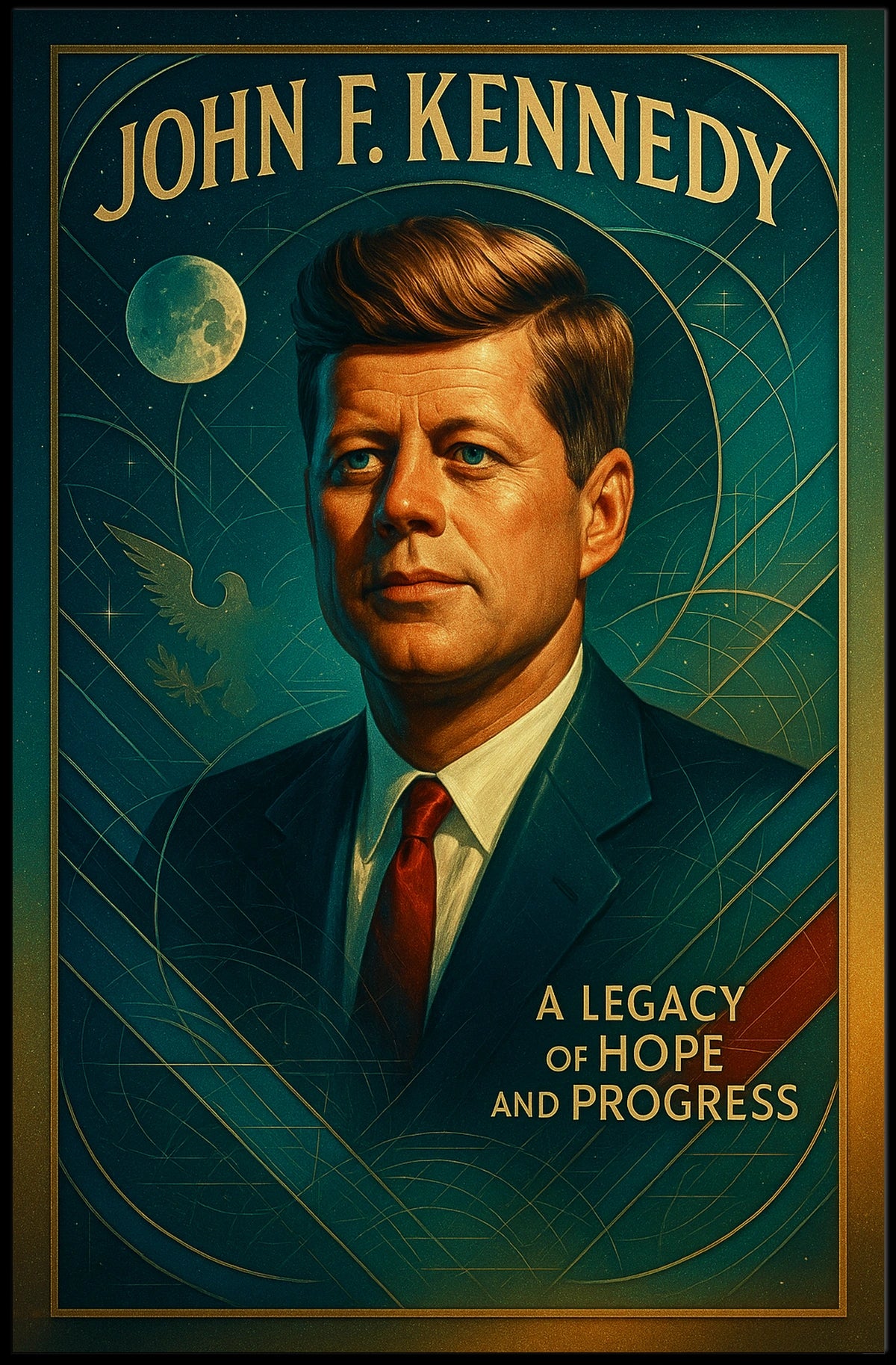 Patriotic Legacy Poster: Hope, Progress, and Leadership