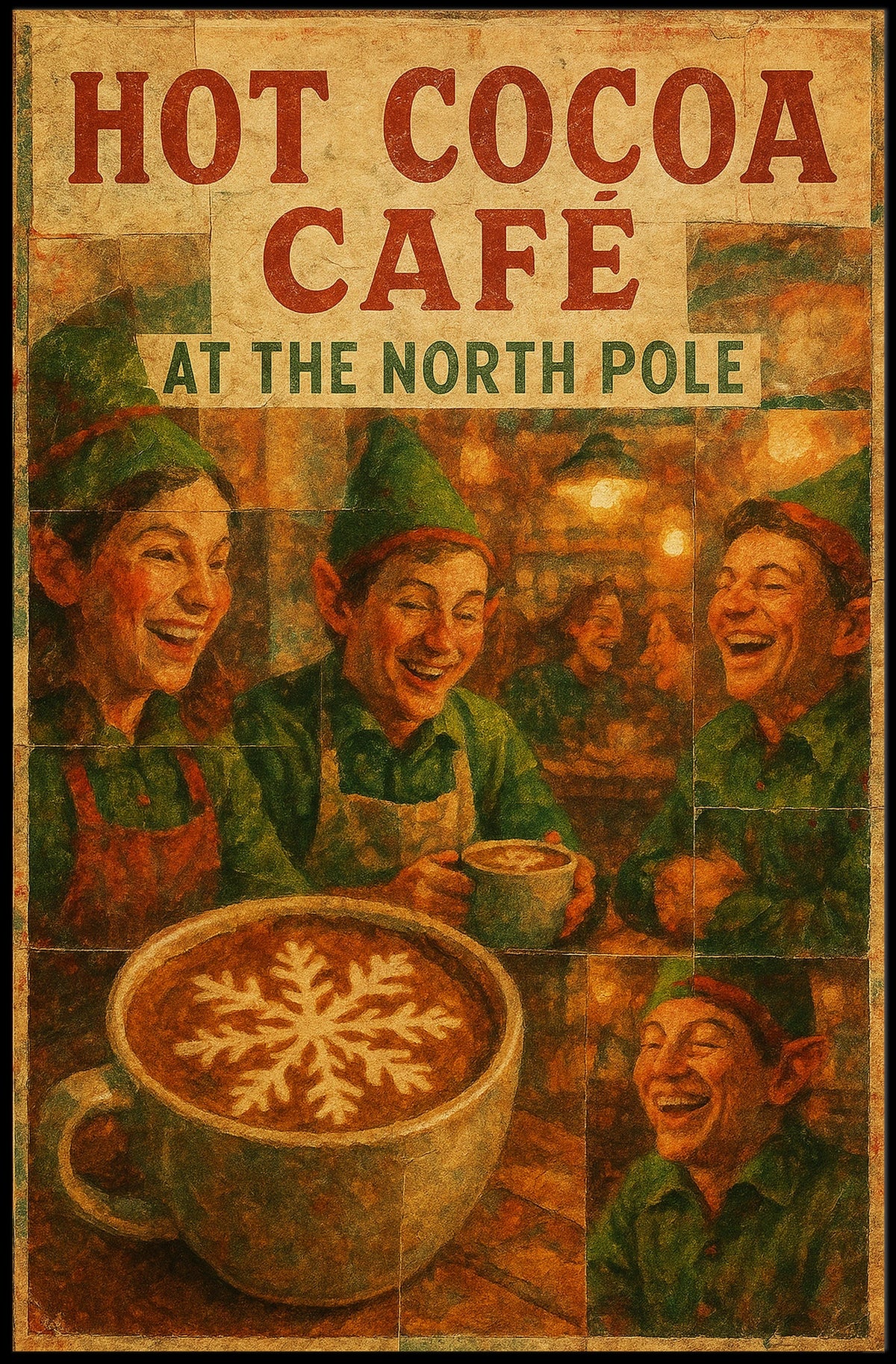 Hot Cocoa Cafรฉ At The North Pole Poster