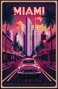 Miami Retro Vibes Poster