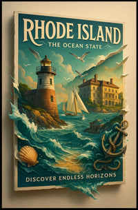 Rhode Island The Ocean State Poster