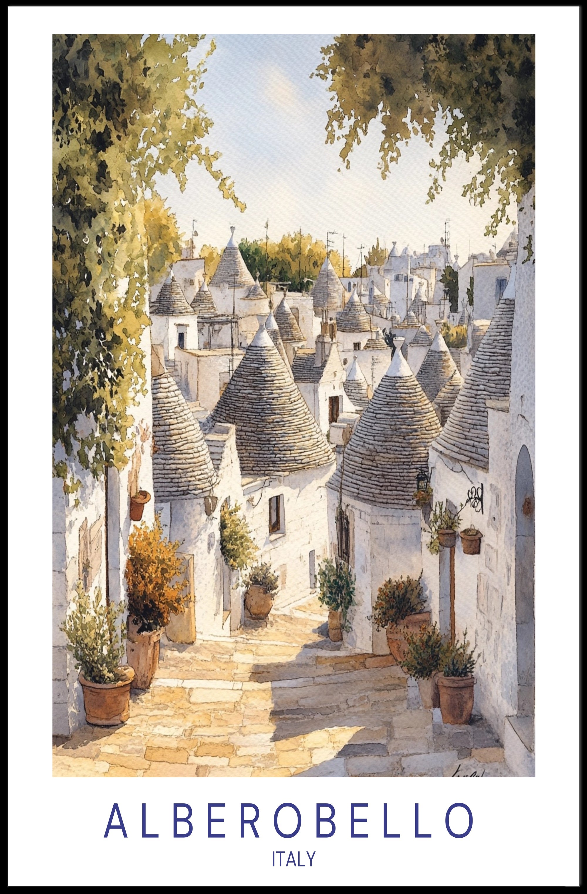Alberobello Charm Poster PosterGoat