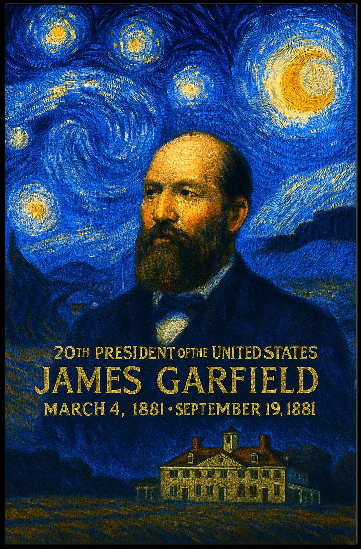 James A. Garfield 20th President of the United States Presidential Masterpiece Series Poster