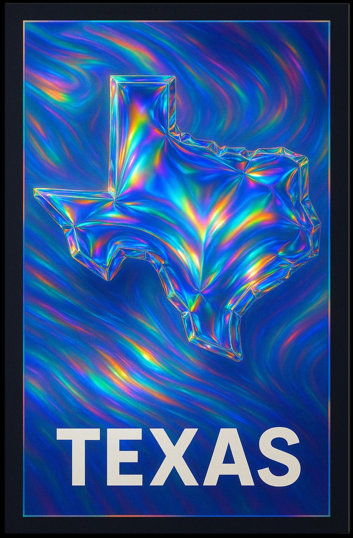 Texas In Vibrant Colors Poster