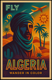 Algeria Vintage Travel Adventure Retro Desert Exploration Travel Poster PosterGoat
