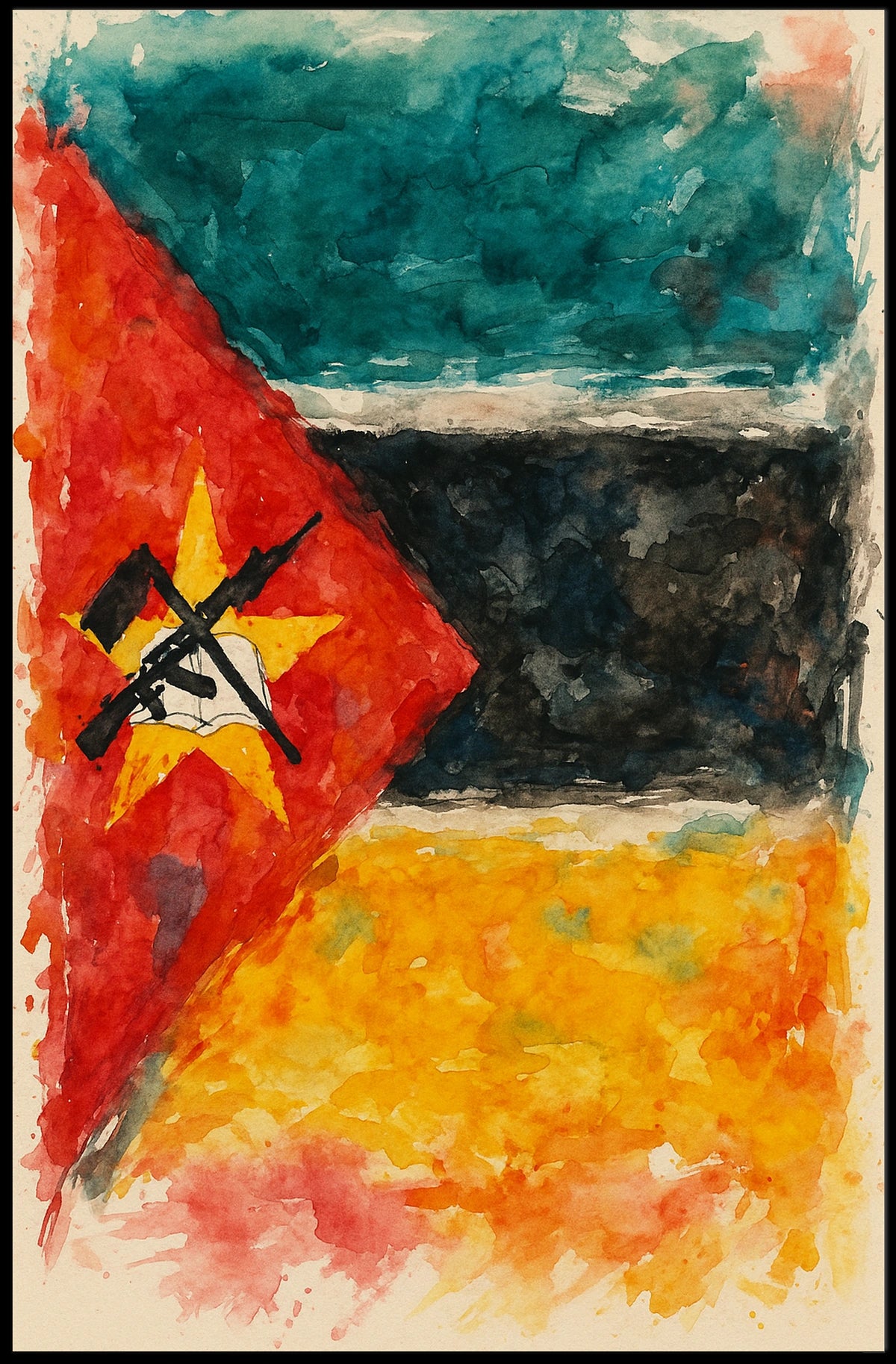 Abstract Representation Of A Flag Poster