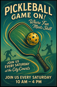 Pickleball Game On Poster