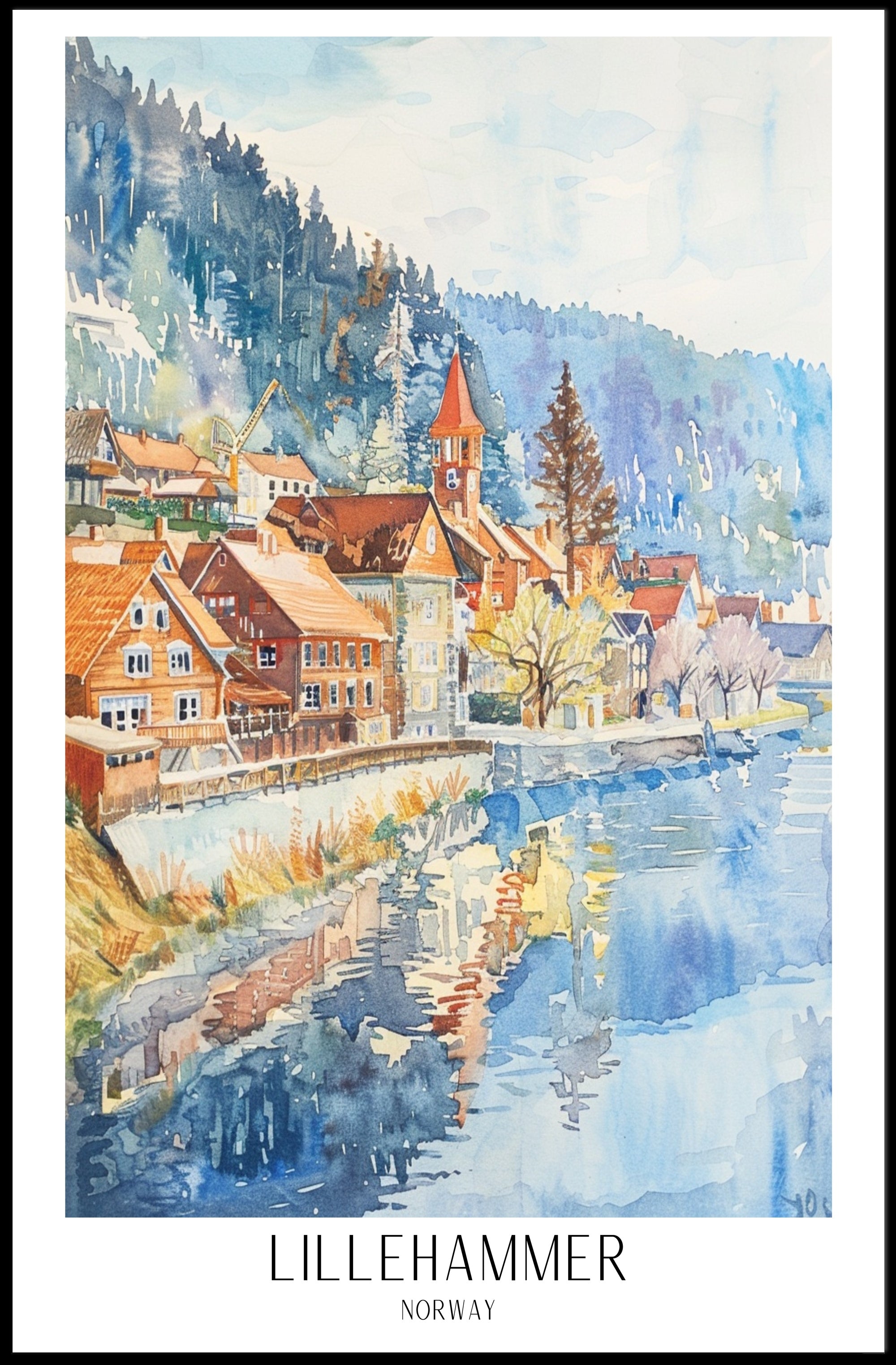 Lillehammer, Norway Poster PosterGoat