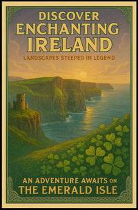 Ireland's Enchanting Cliffs Travel Poster