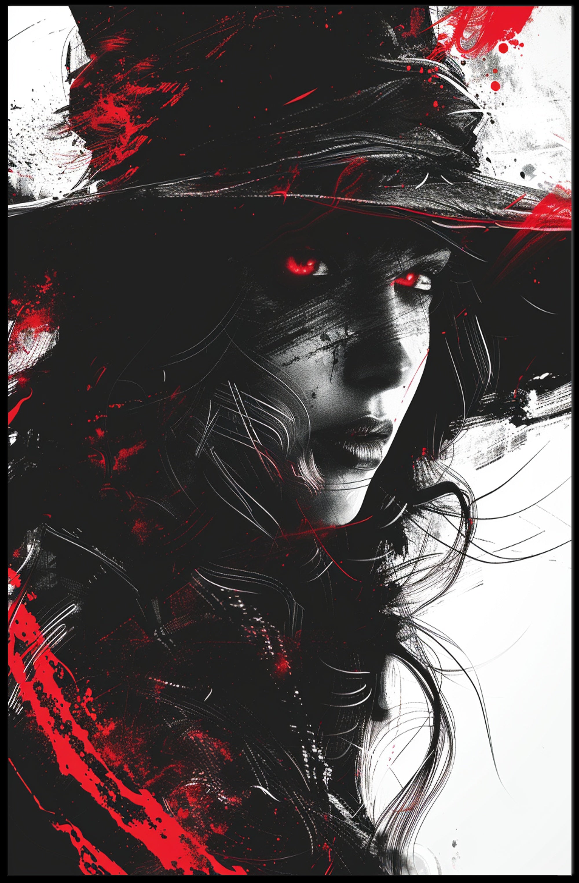 Mystical White Fox in Winter Wonderland Poster PosterGoat