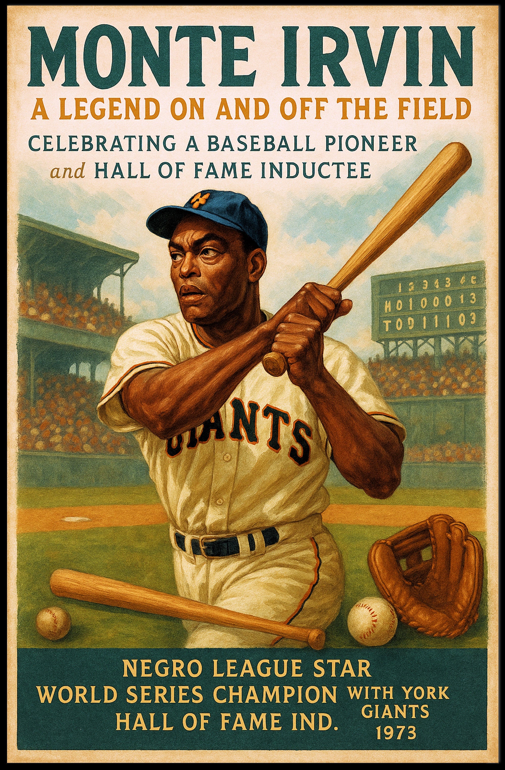 Monte Irvin A Baseball Legend Poster PosterGoat