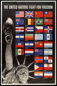 United Nations Allies During WWII Poster PosterGoat