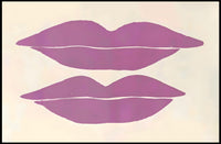 Purple Lips Art Poster