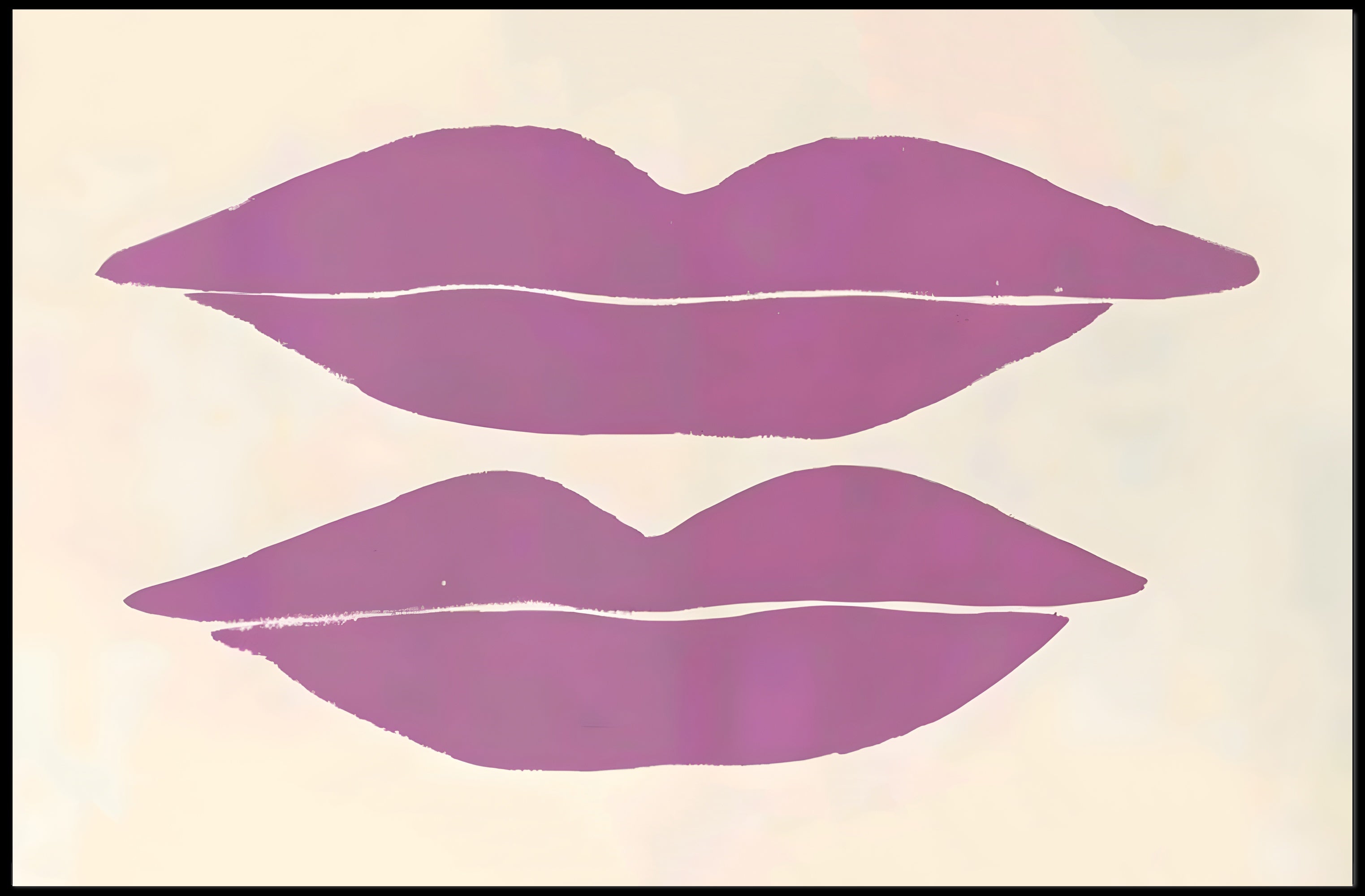 Purple Lips Art Poster