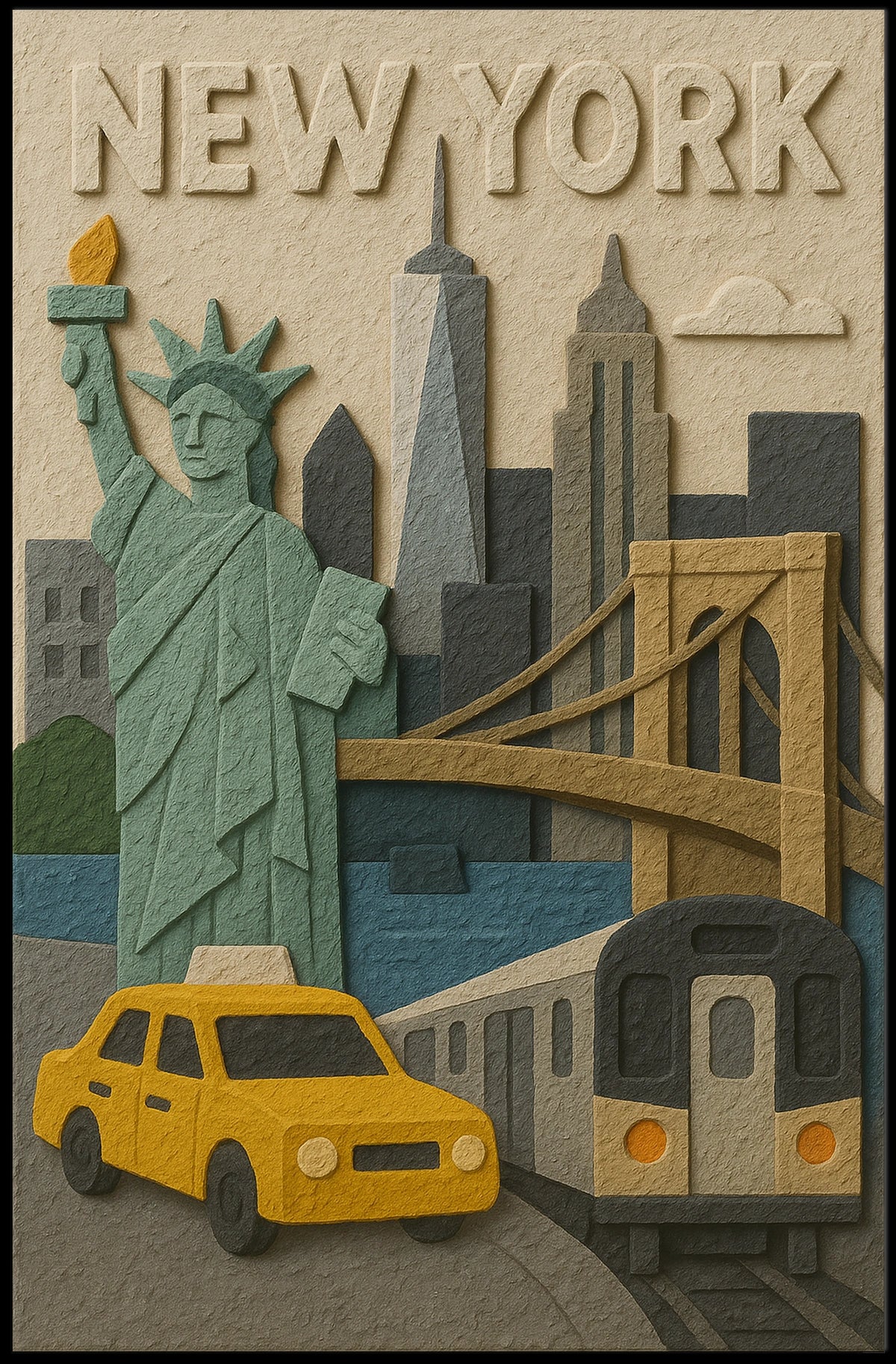 New York City Icons Poster