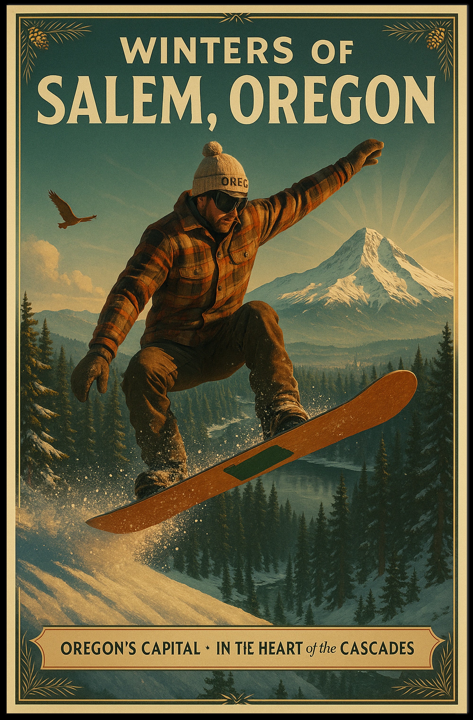 Winters of Salem, Oregon Poster