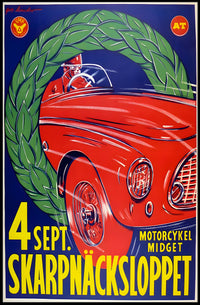 Skarpnäcksloppet Motorcykel and Midget Race Poster