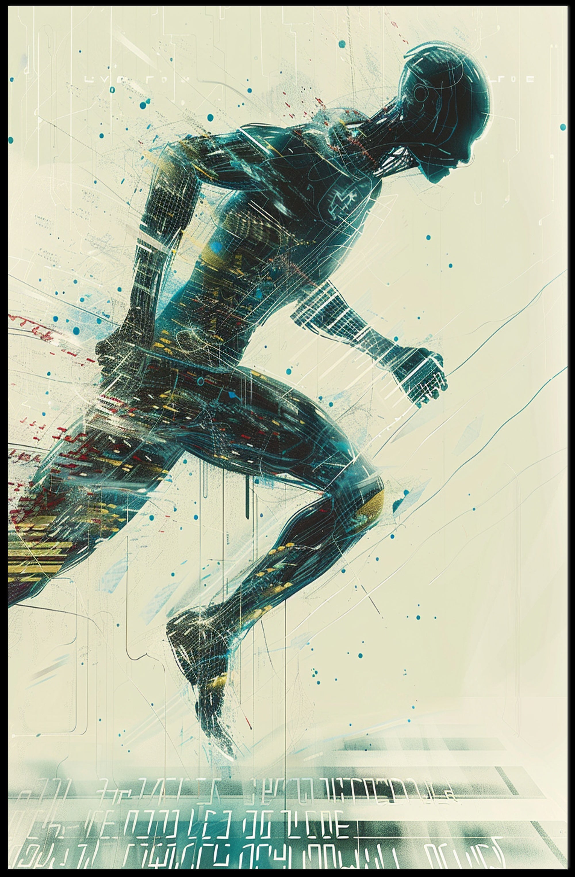 Majestic White Fox on Snowy Cliff Poster PosterGoat