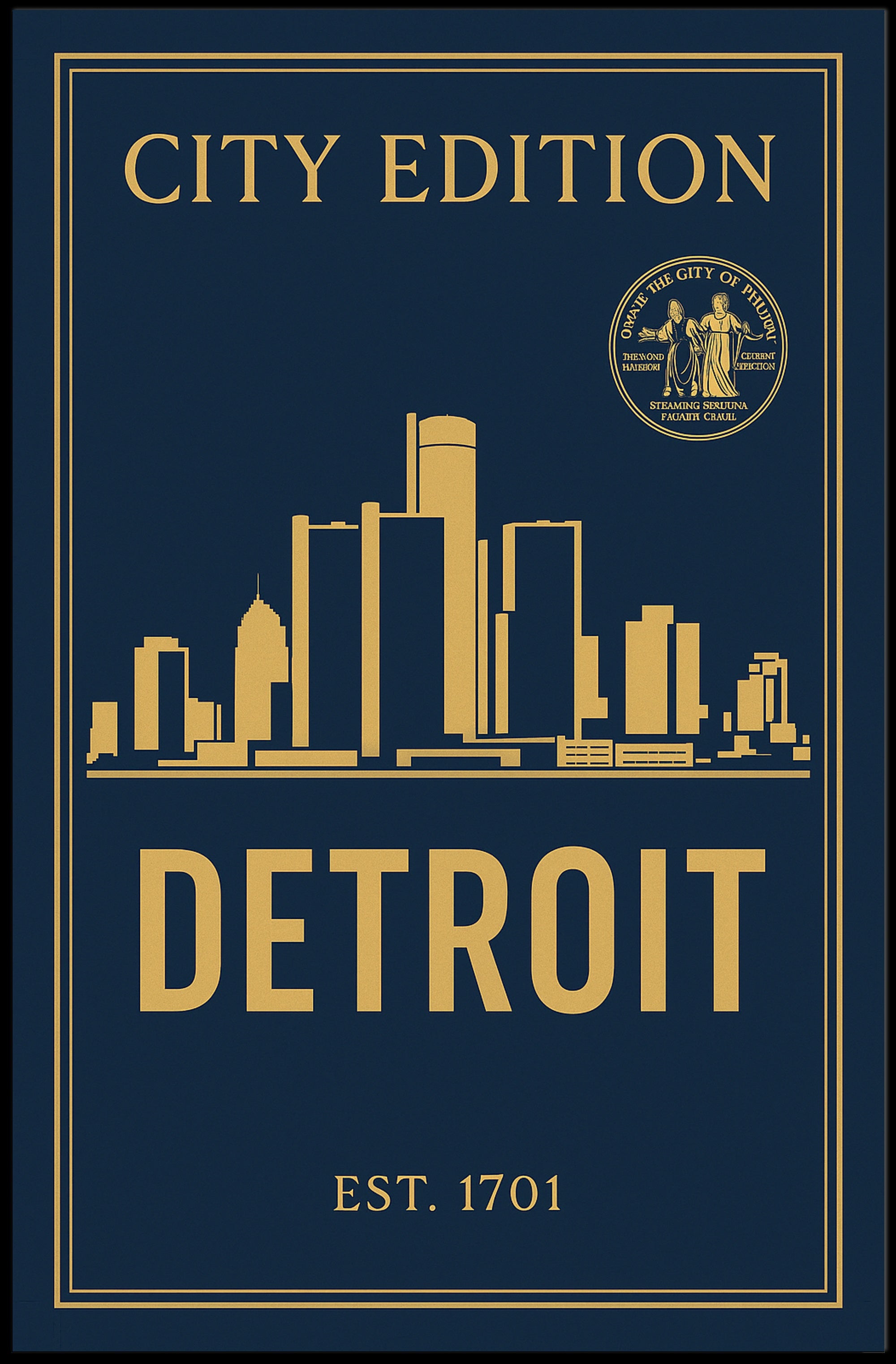 Detroit City Edition Poster PosterGoat