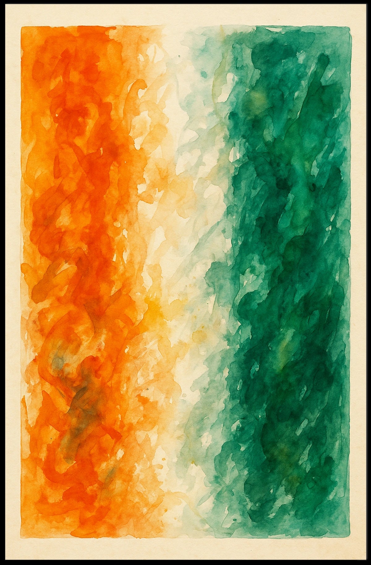 Abstract Tricolor Harmony Poster