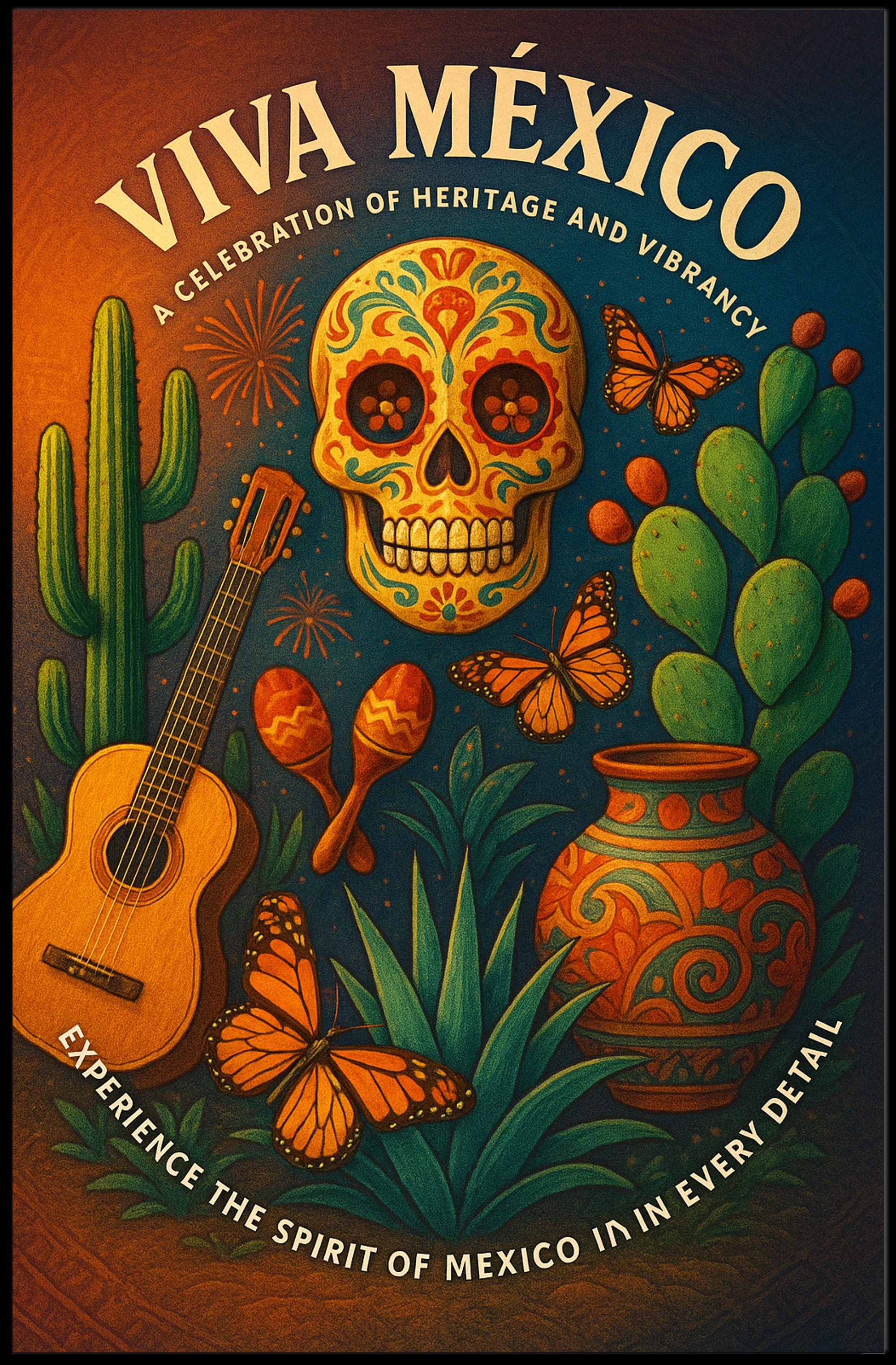 Viva MΓ©xico: Celebrate Heritage with Cultural or Heritage Poster