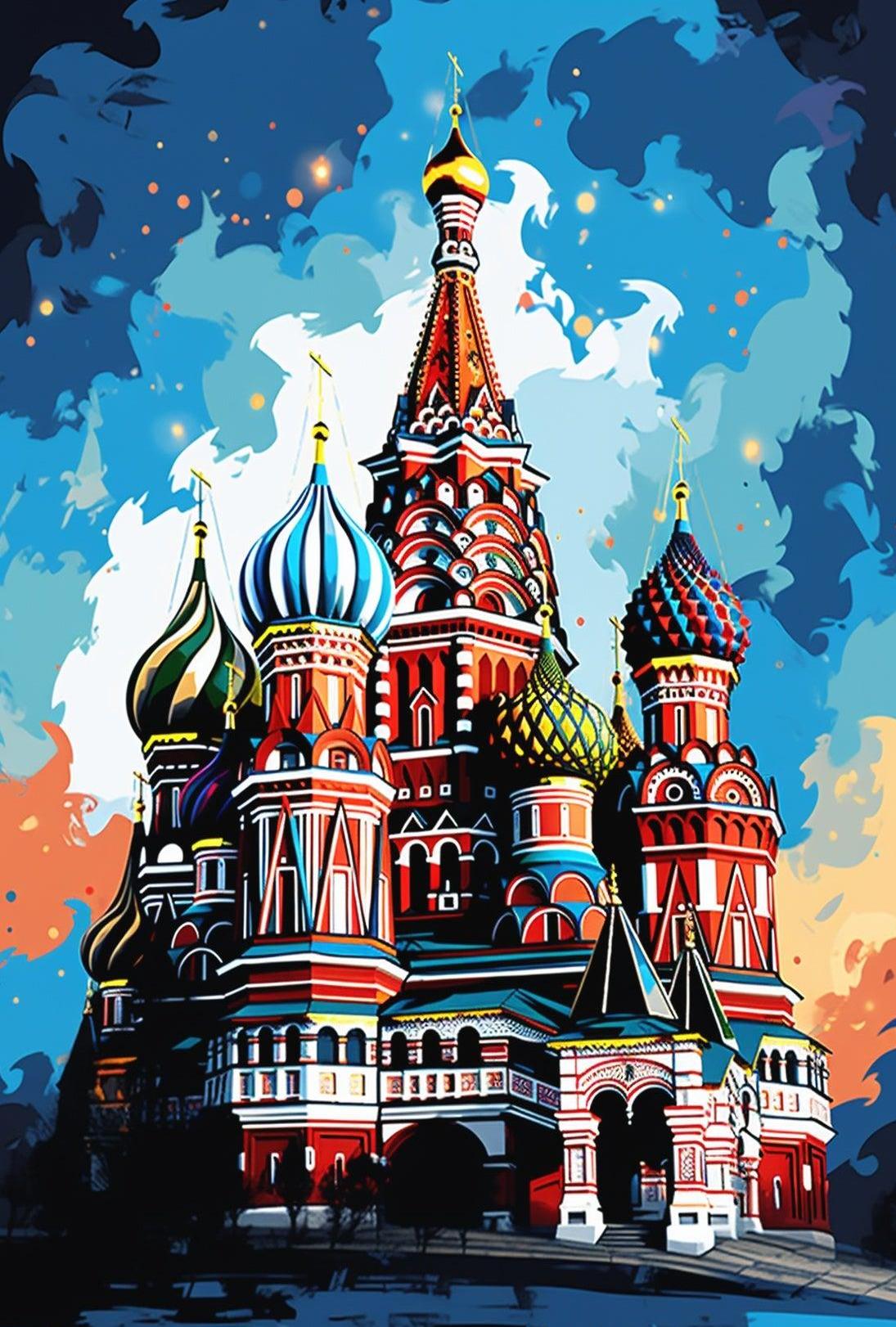 St. Basil's Cathedral Vibrant Cultural Heritage Poster