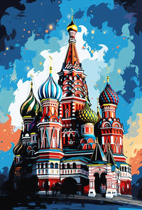 St. Basil's Cathedral Vibrant Cultural Heritage Poster