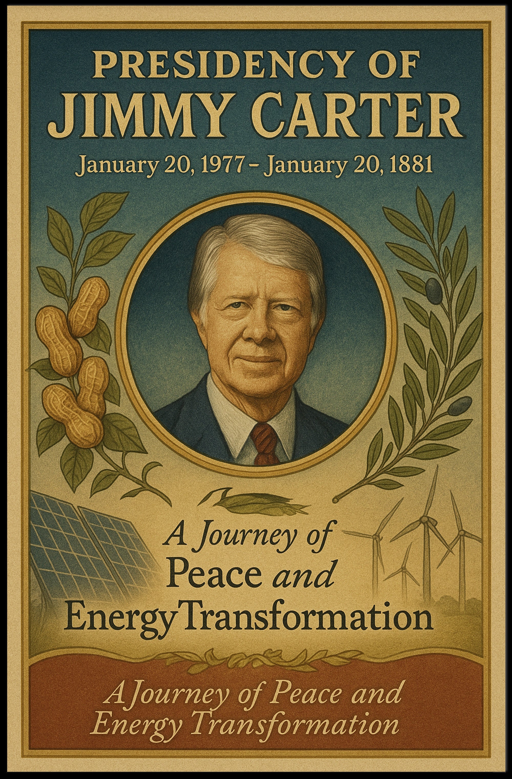 Jimmy Carter Presidency Overview Poster Wall Art Print PosterGoat