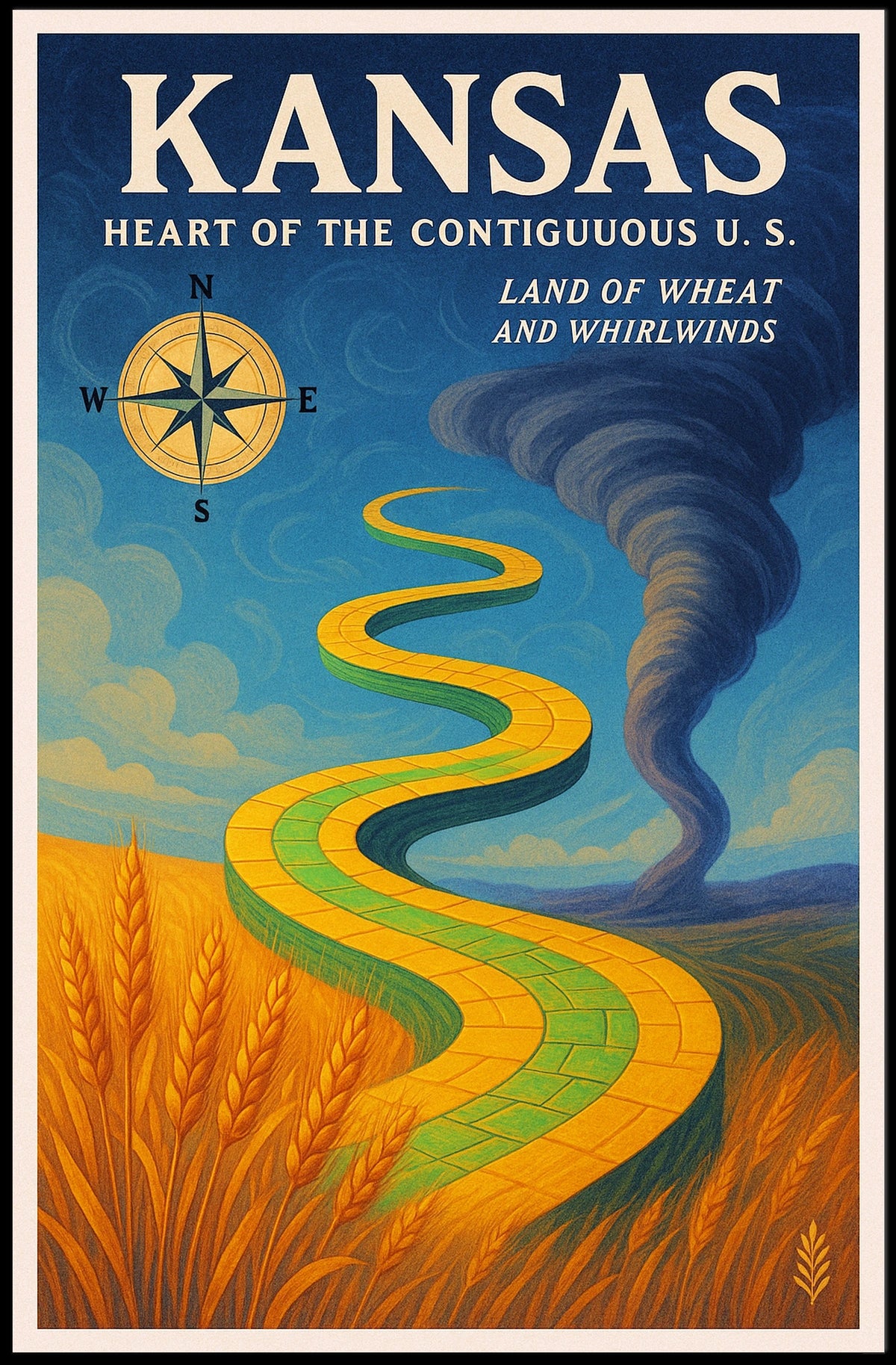 Kansas Heart of the Contiguous U.S Poster