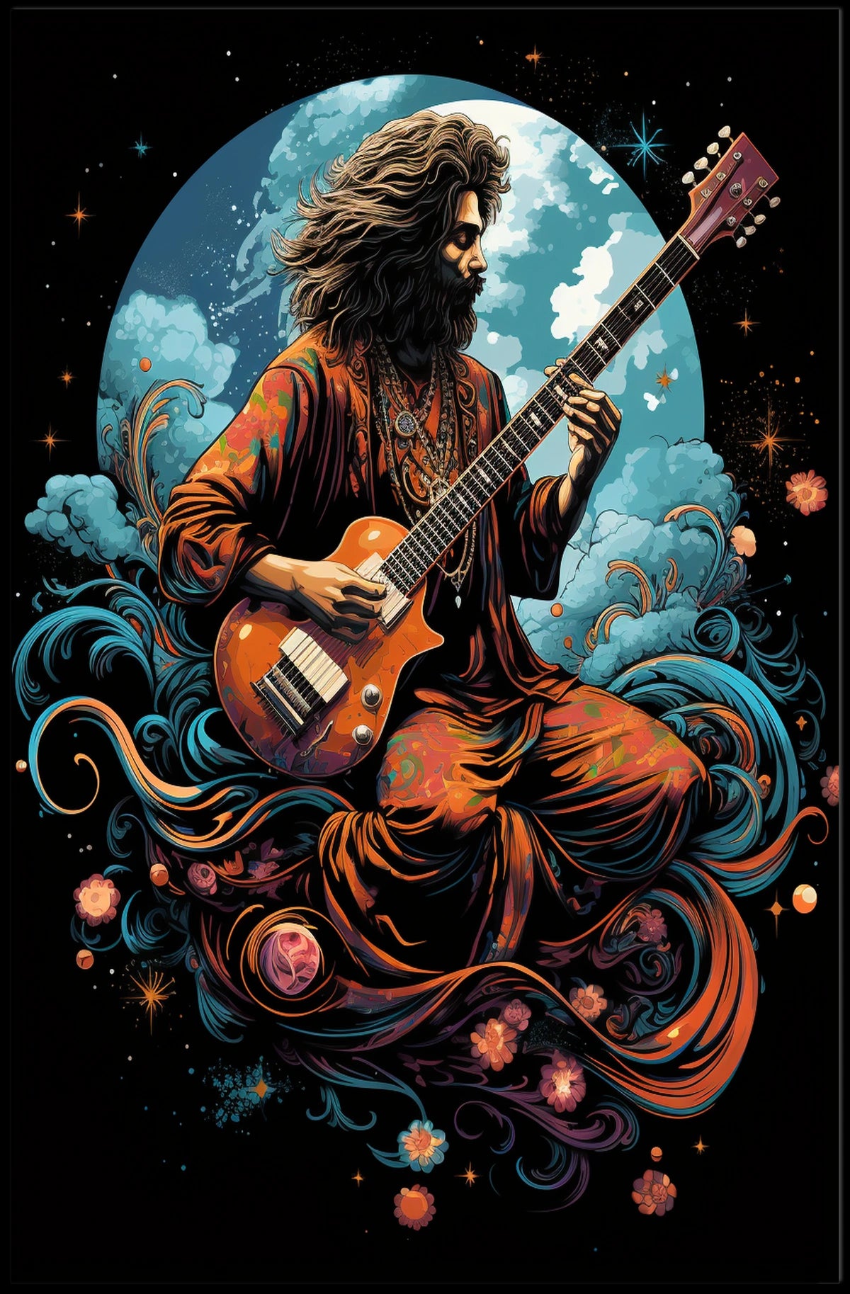 Cosmic Guitarist Poster
