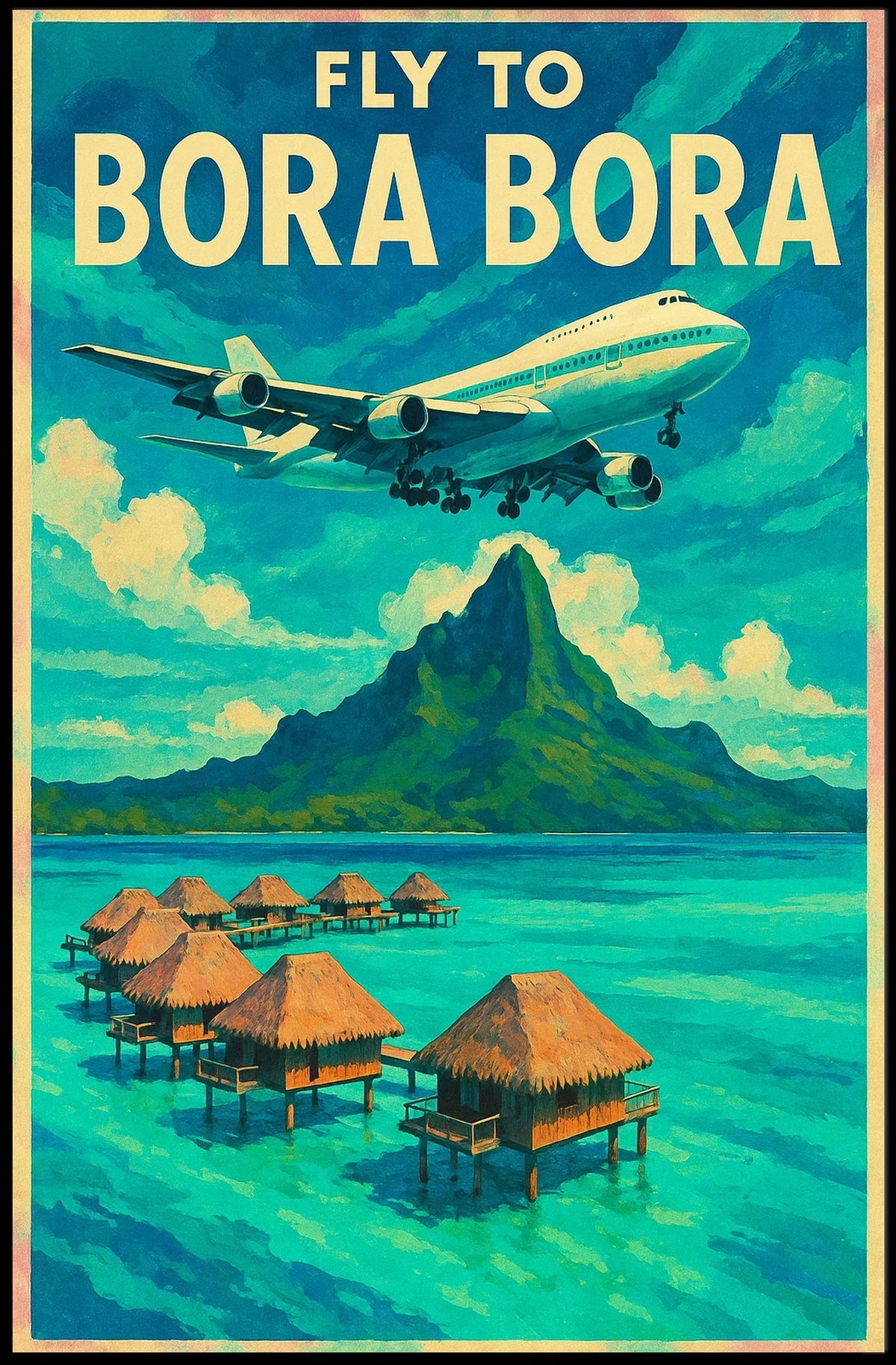 Fly to Bora Bora Poster