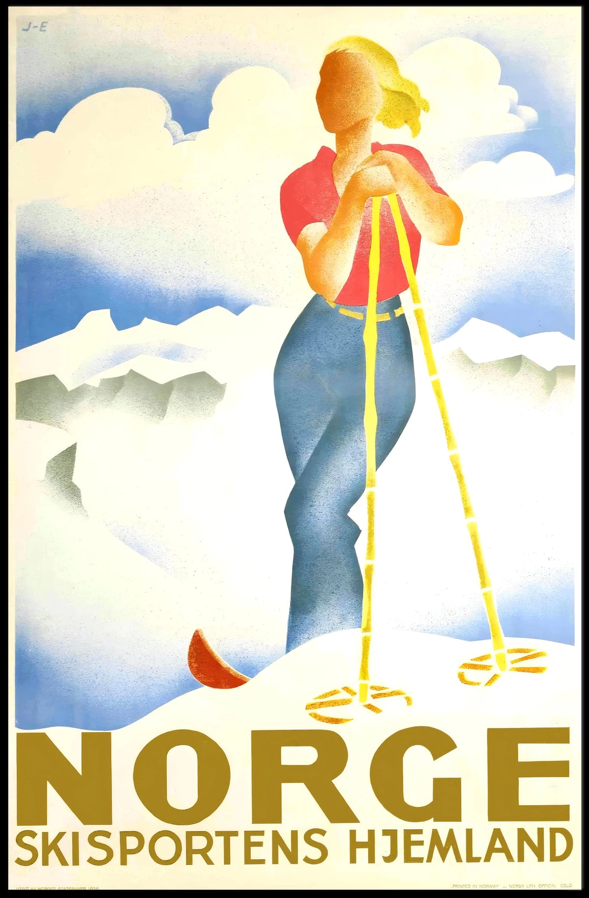 Norge Skisportens Hjemland Poster