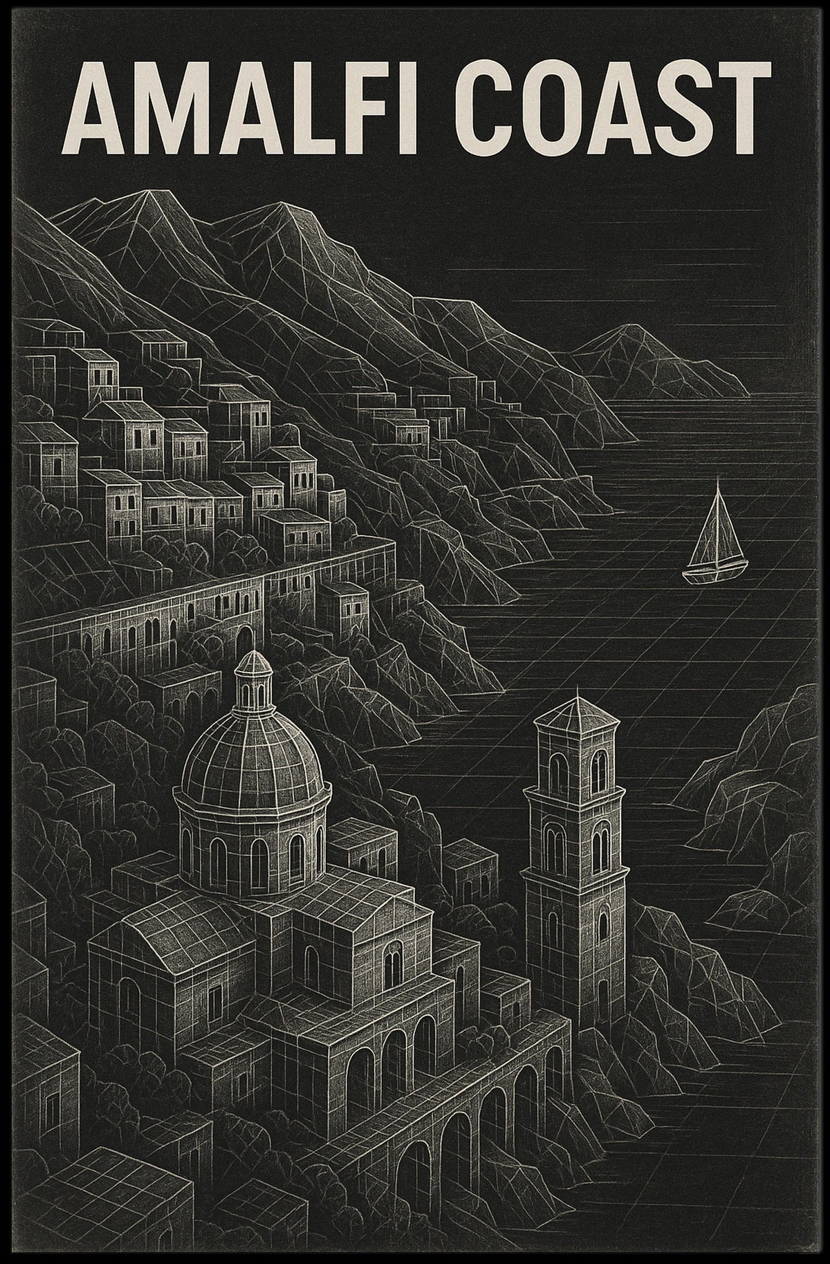 Amalfi Coast A Scenic Escape Poster