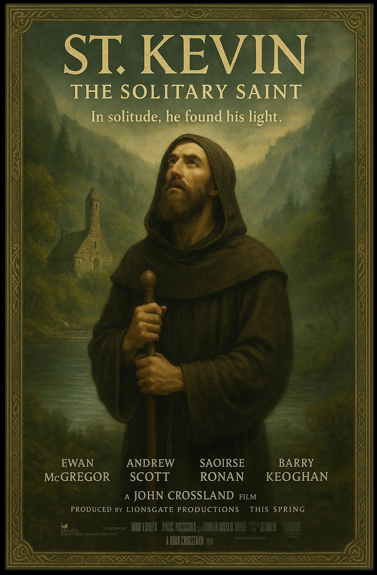 St. Kevin The Solitary Saint Poster
