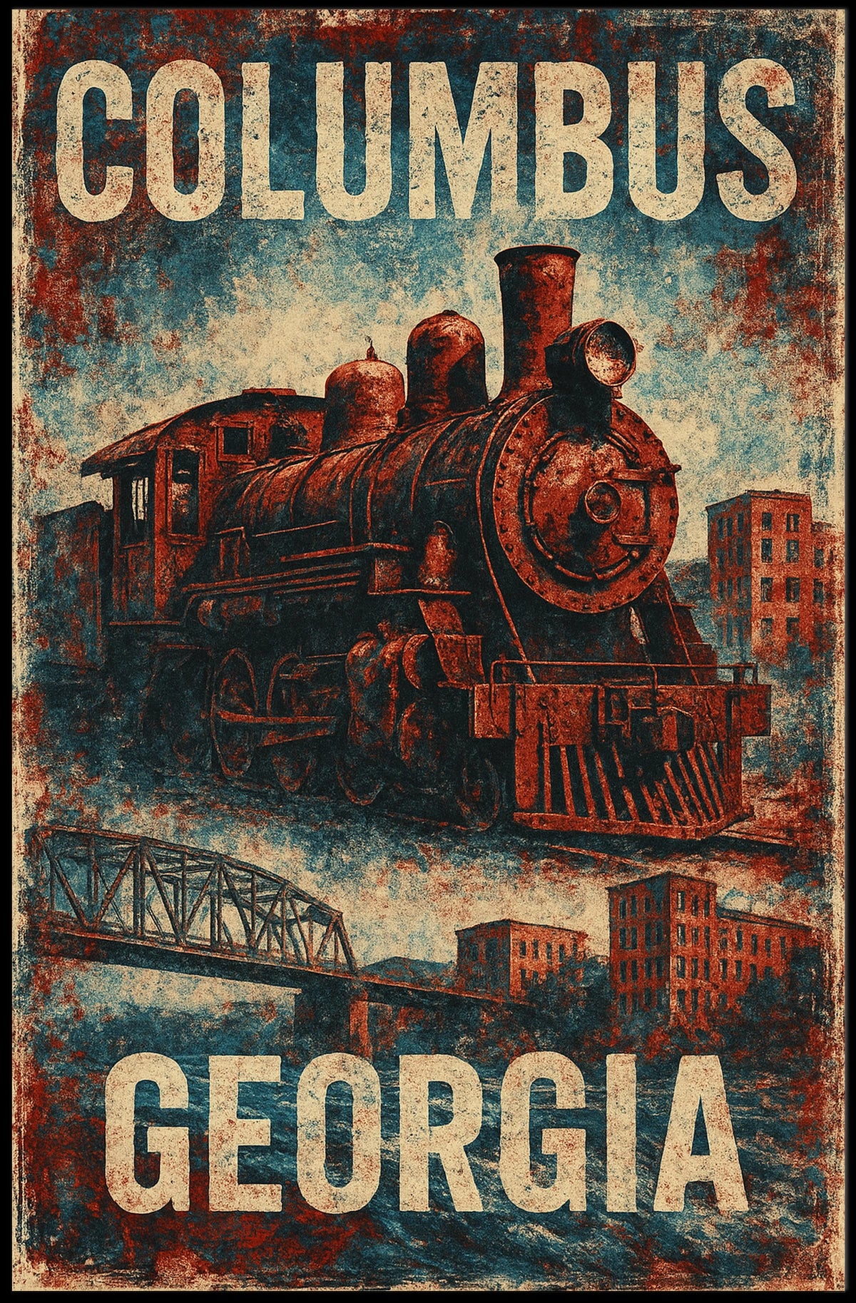 Steam Locomotive Steampunk Heritage Enthusiasts Poster