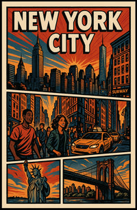 Vibrant New York City Poster