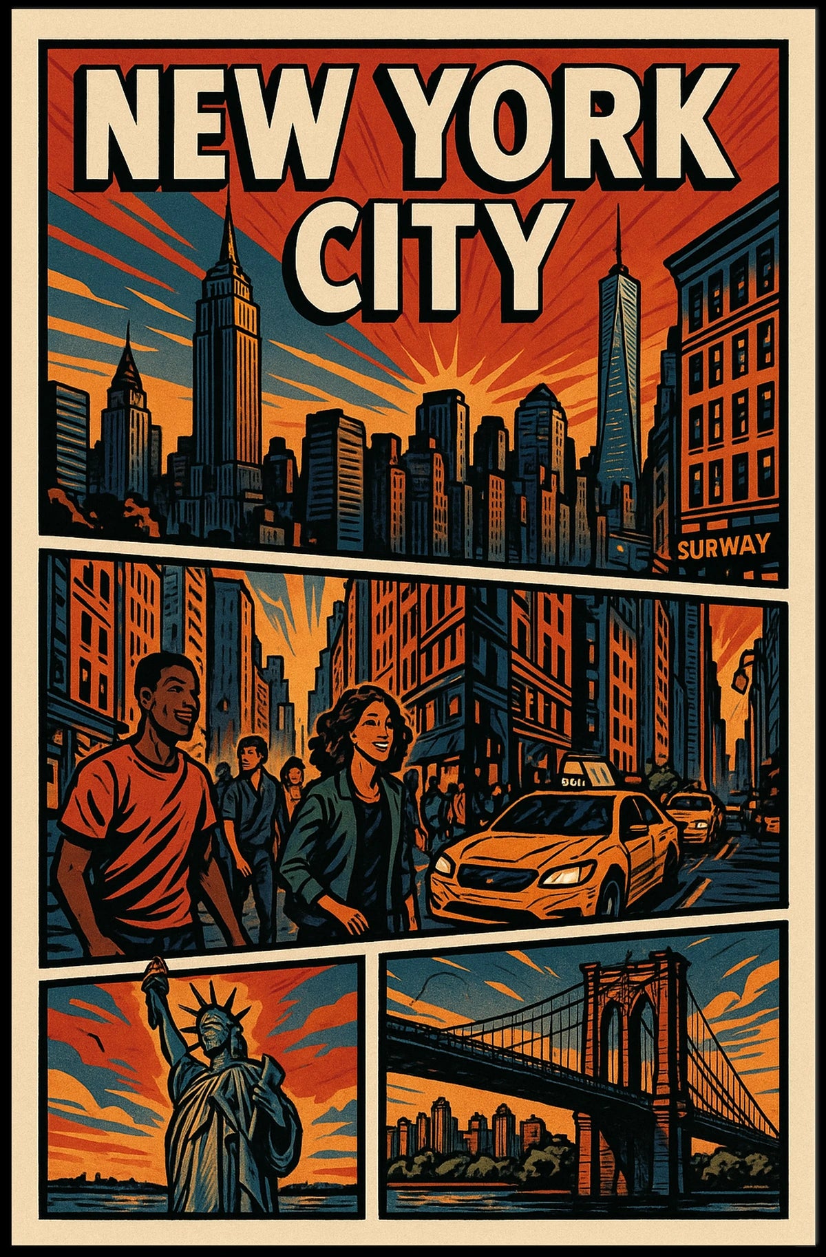 Vibrant New York City Poster