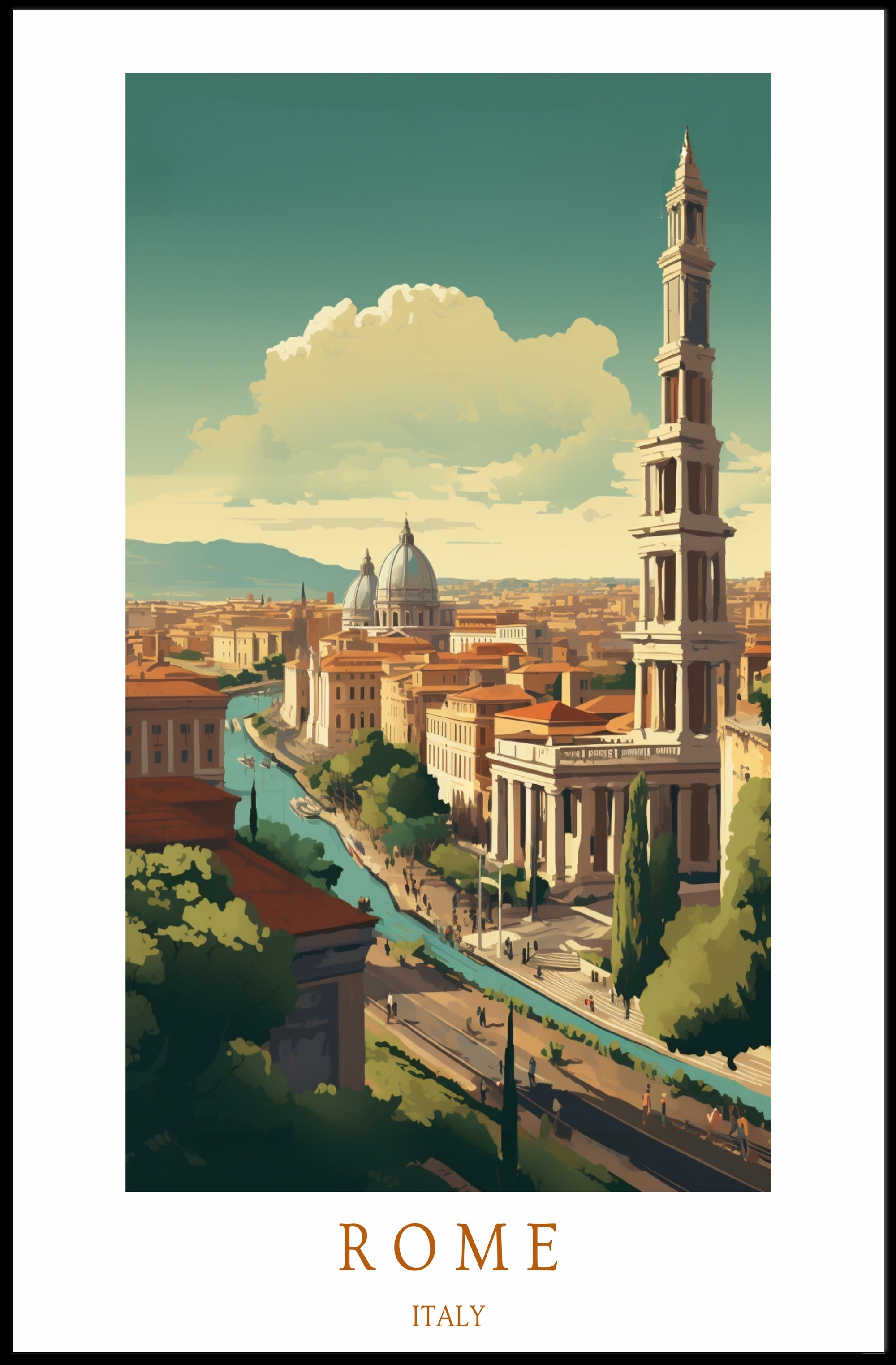 Scenic View of Rome Poster PosterGoat