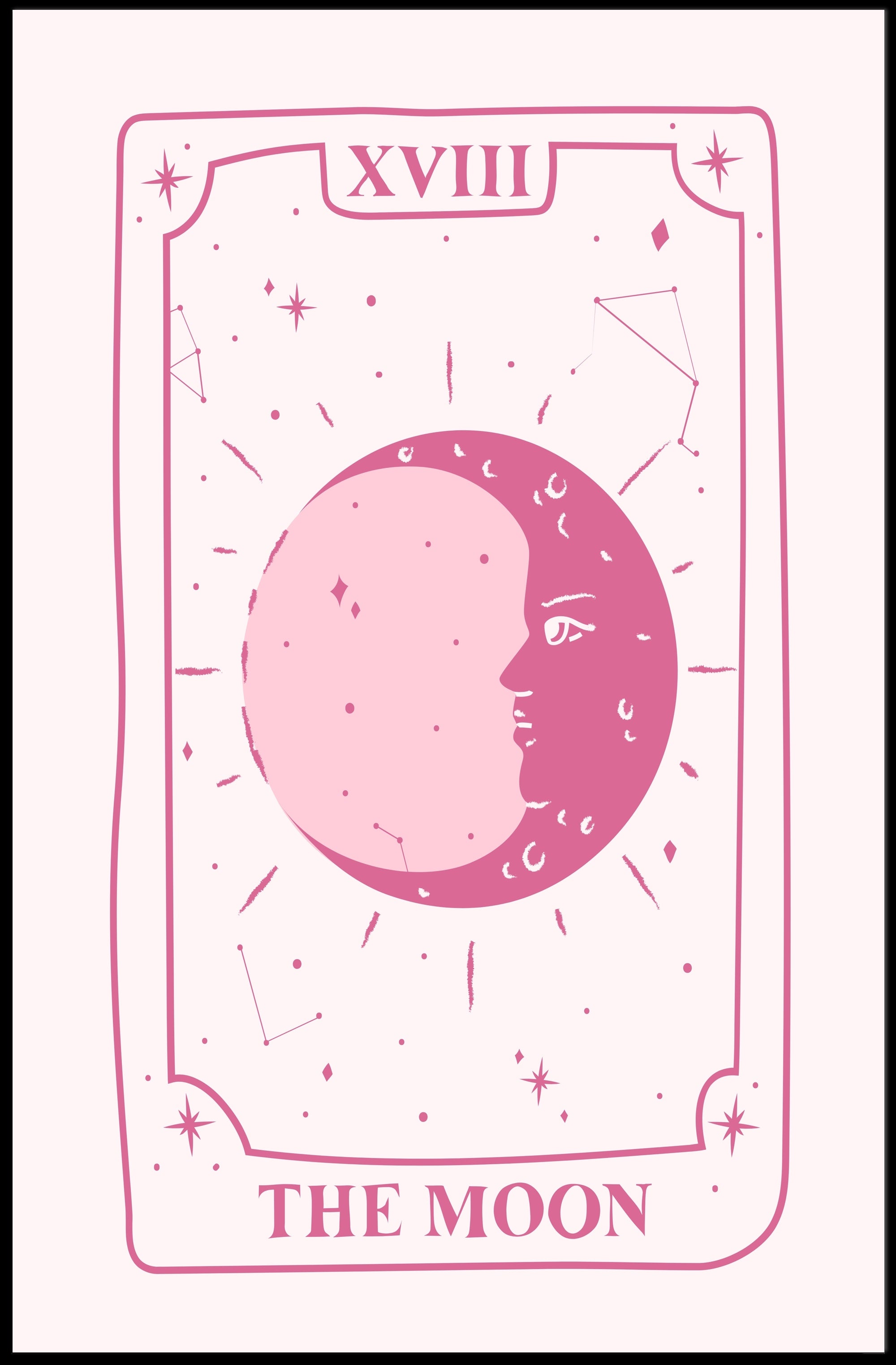 The Moon Tarot Card Art: Abstract or Artistic Poster PosterGoat