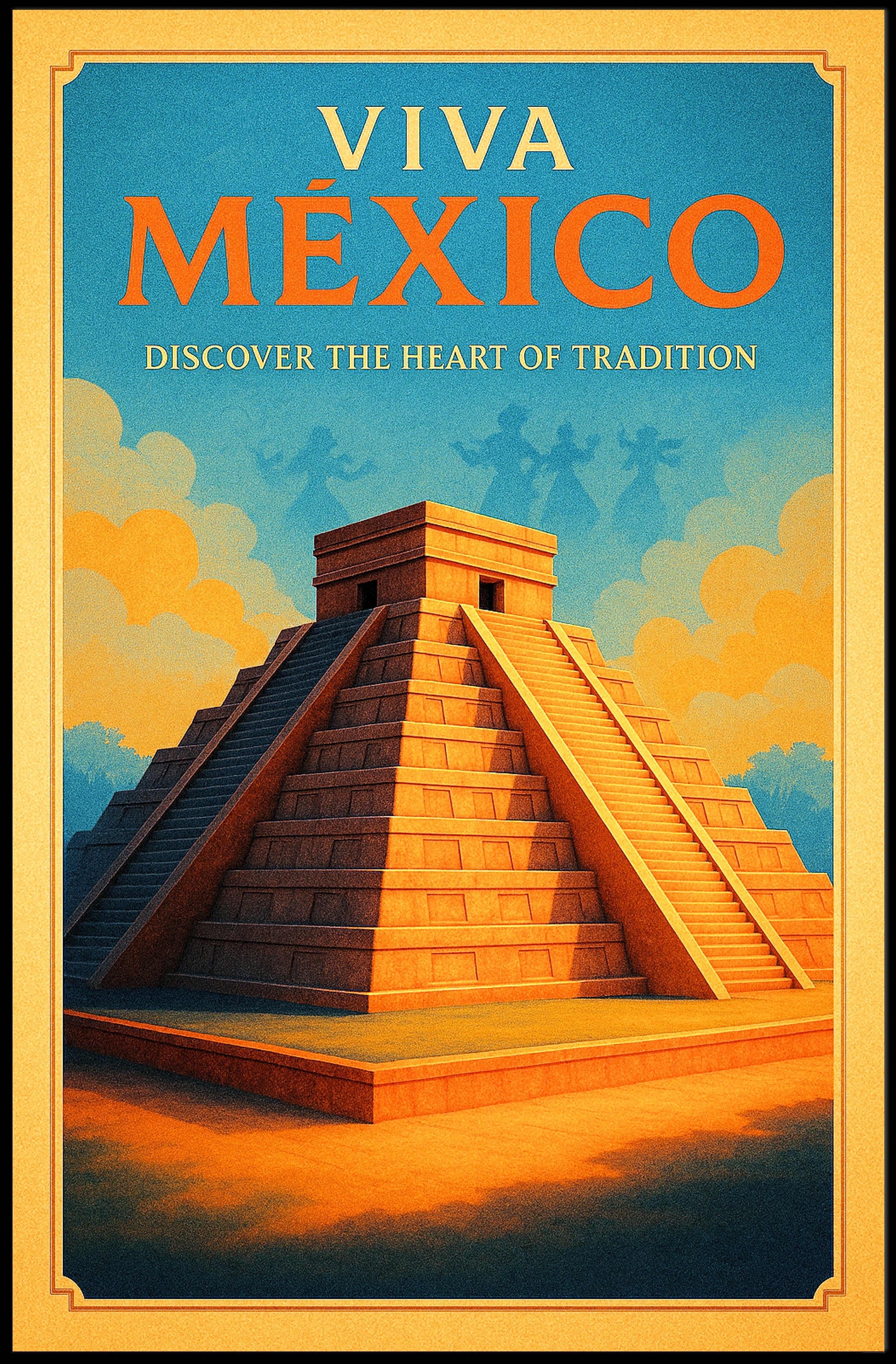 Viva Mรฉxico Discover the Heart of Tradition Poster PosterGoat