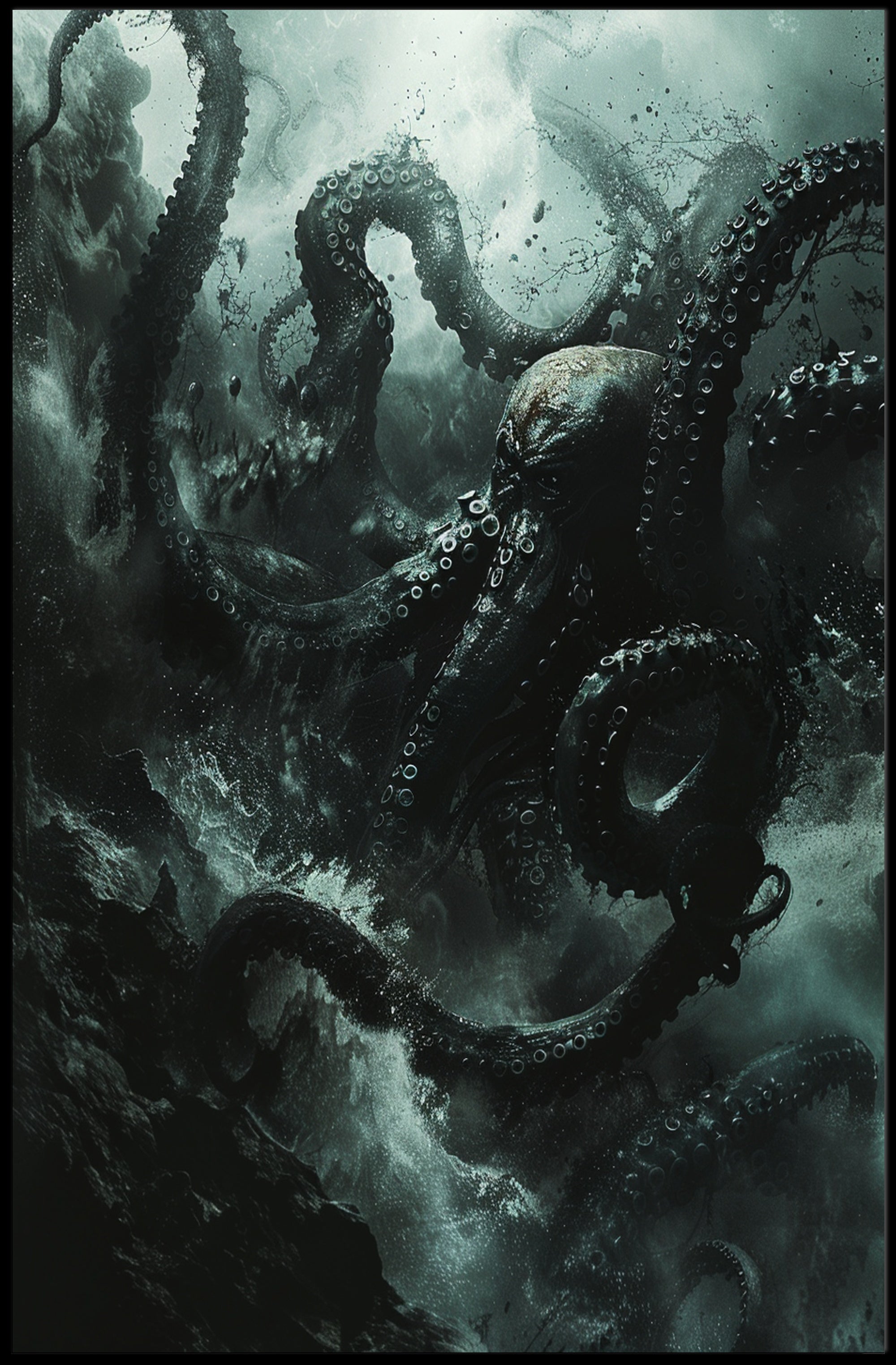 Kraken Unleashed: Epic Sea Creature Poster Art PosterGoat