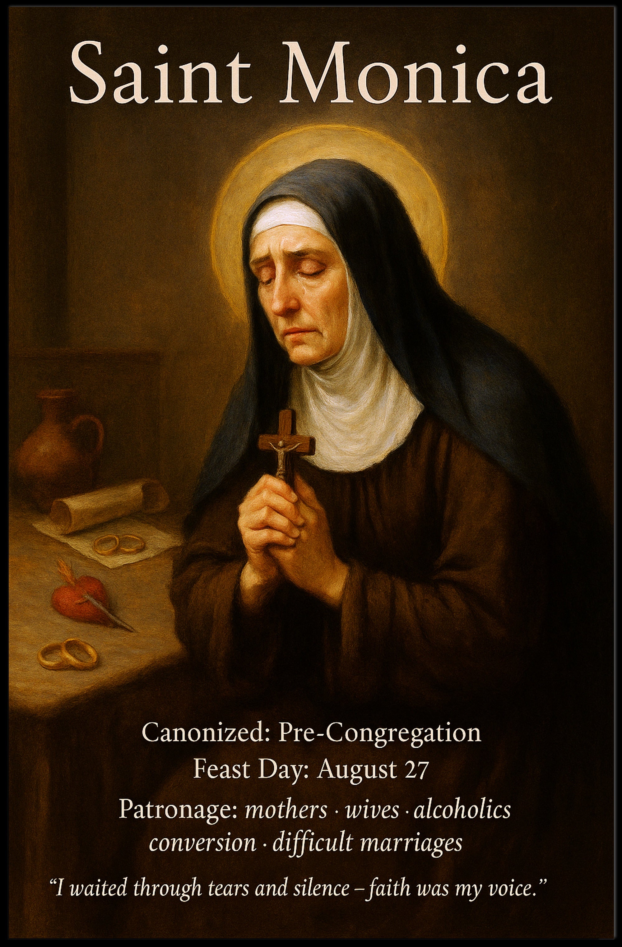 Saint Monica Poster PosterGoat