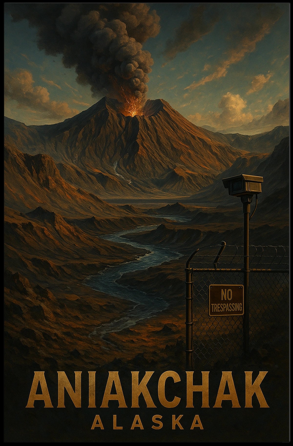 Aniakchak Volcano Alaska Poster