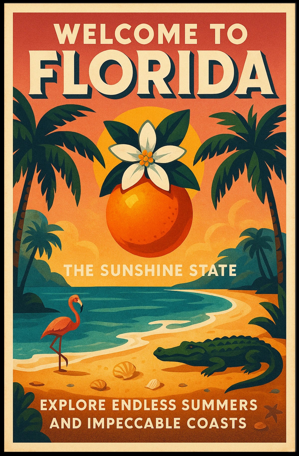 Welcome to Florida The Sunshine State Poster