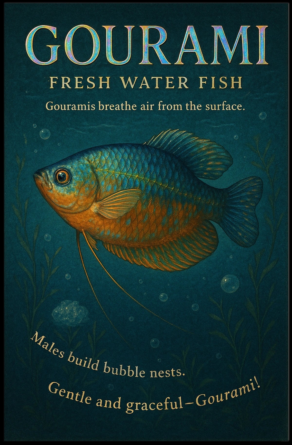 Gourami Freshwater Fish Poster