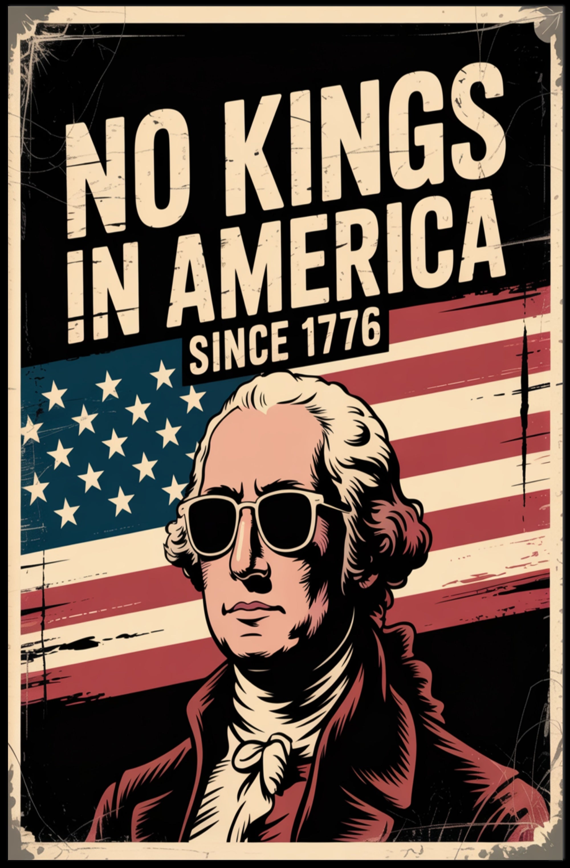 American Independence Retro Style Historical or Presidential Poster