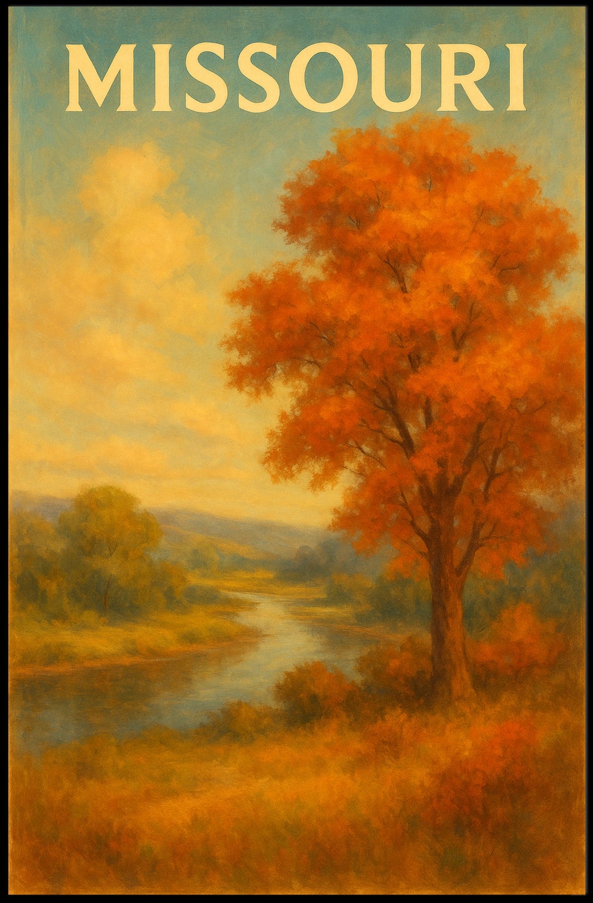 Missouri Autumn Landscape Poster