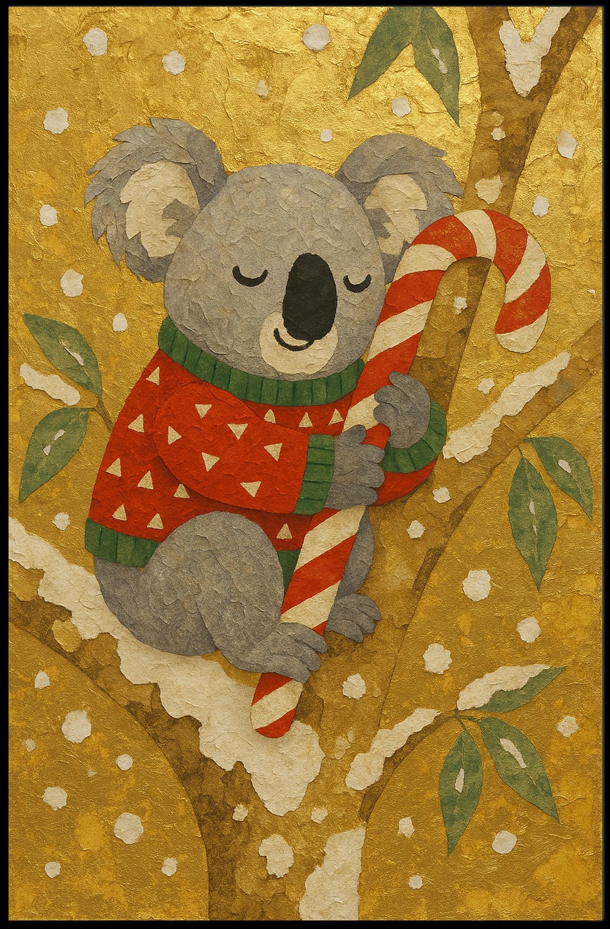 Cozy Koala Holiday Poster
