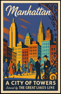 Manhattan A City of Towers Poster
